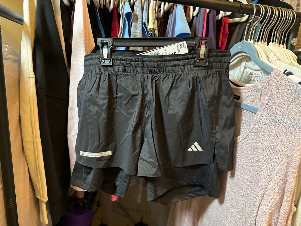 adidas Women's Black Ultimate 2-in-1 Running Shorts